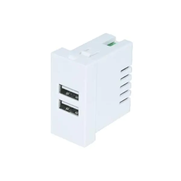 Divu portu A+A tipa USB lādētāja ligzdas modulis 2.1A